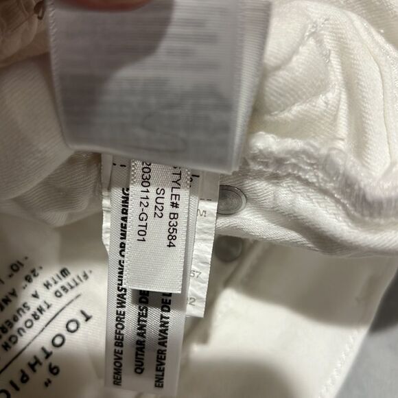 J. Crew 9" mid-rise toothpick jean in white size 29 NWT - Picture 10 of 11